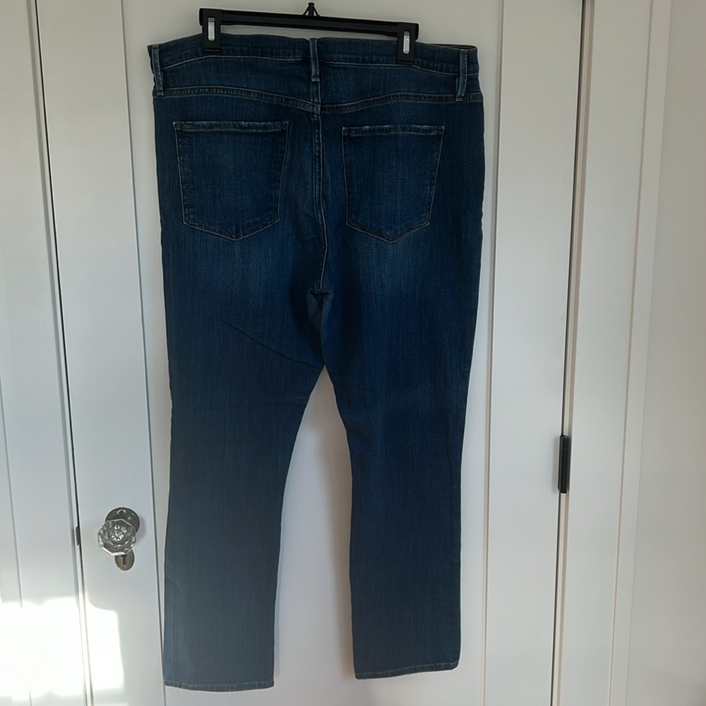 🕶️FRAME Denim Blue Le Beau Boyfriend Jean Burnside Wash Size 32 / 14 - Picture 3 of 8